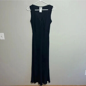 Laura Ashley Classic Sleeveless Maxi Dress in Navy - Size 10